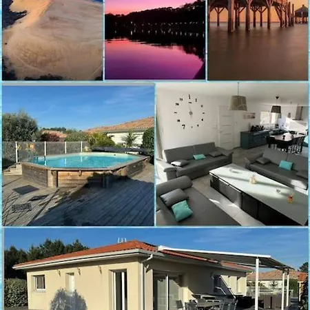 La Clairiere Villa Piscine Chauffee Et Boulodrome Proche Lac De Cazaux, Ocean , Plages De Pyla Et D Arcachon Et Dune Du Pilat Вилла