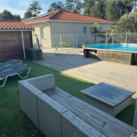 La Clairiere Villa Piscine Chauffee Et Boulodrome Proche Lac De Cazaux, Ocean , Plages De Pyla Et D Arcachon Et Dune Du Pilat Вилла Ла-Тест-де-Бюш