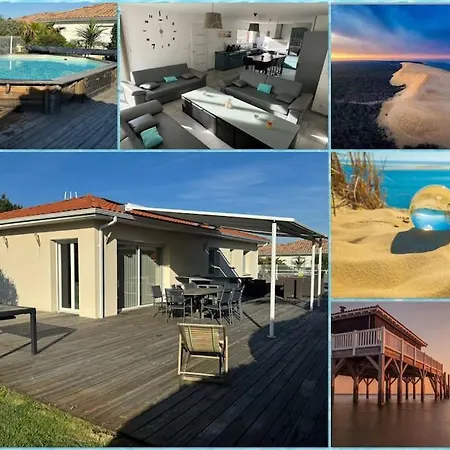 Piscine Chauffee Lac, Ocean, Plages Arcachon Villa
